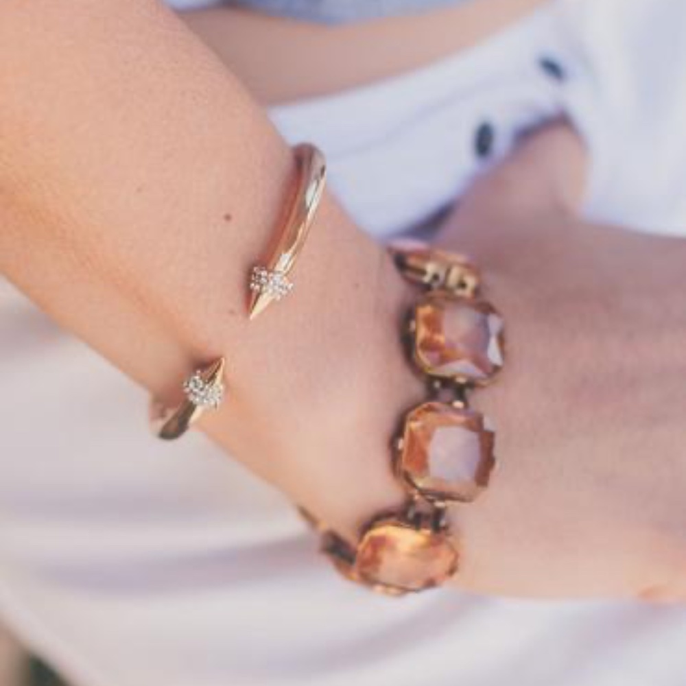 Coral Sparklepop "Gemmed" Bracelet (NWOT)